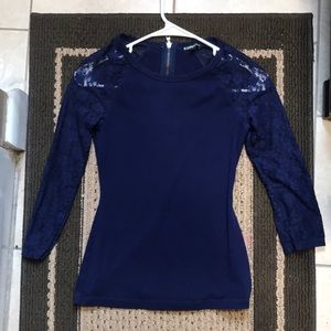 Express navy blue top